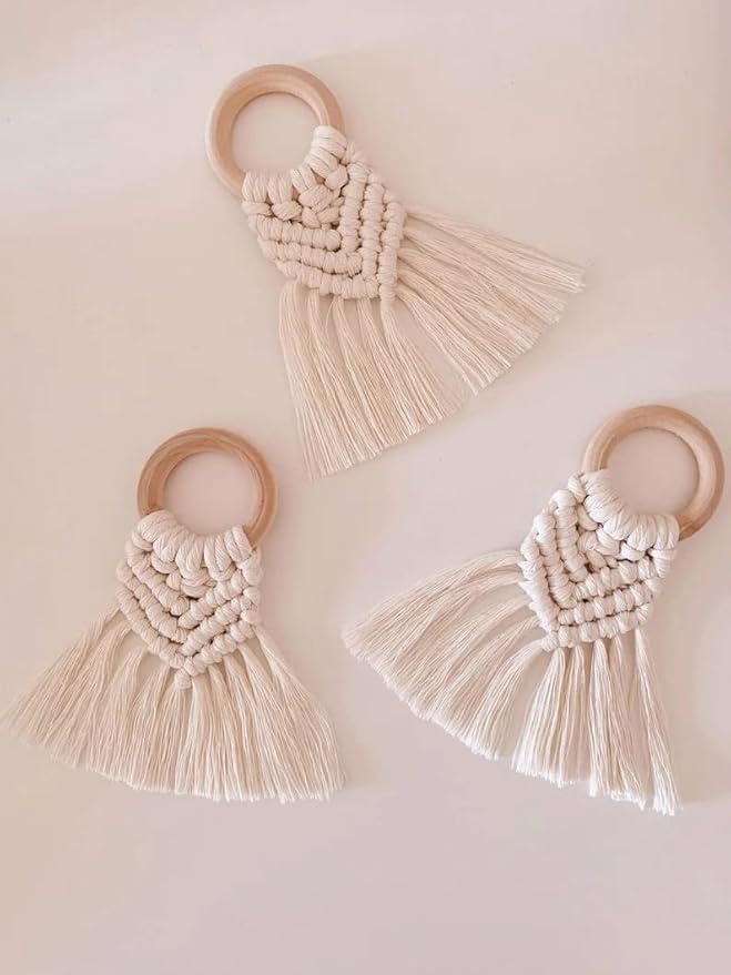 Macrame Napkin Holder Ring Set Of 4 - Leechoo